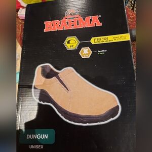 NWT Unisex slip on Steel toe work shoes UNISEX women's size 8.5 men 7